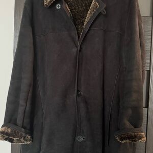 Men's Black Wool-Blend Coat